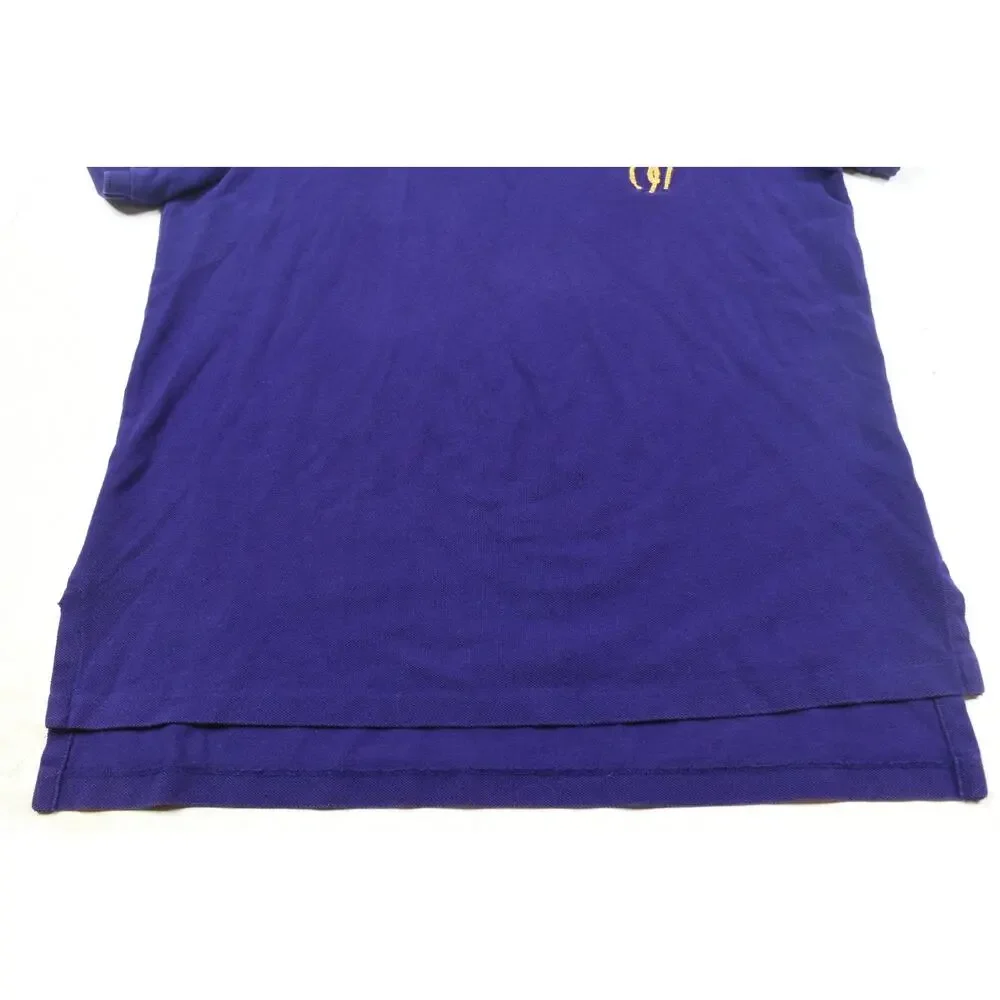 Vintage Polo Ralph Lauren BIG PONY Polo Shirt Mens Medium Purple Short Sleeve